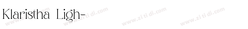 Klaristha Ligh字体转换
